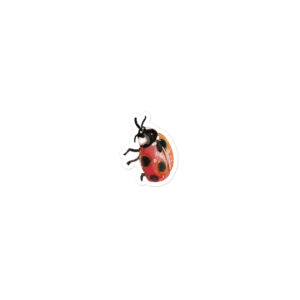 gouache ladybug friend die cut sticker garden nature scrapbooking stationery