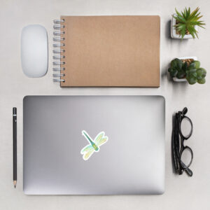 gouache dragonfly kiss cut nature bug vinyl sticker scrapbooking stationery