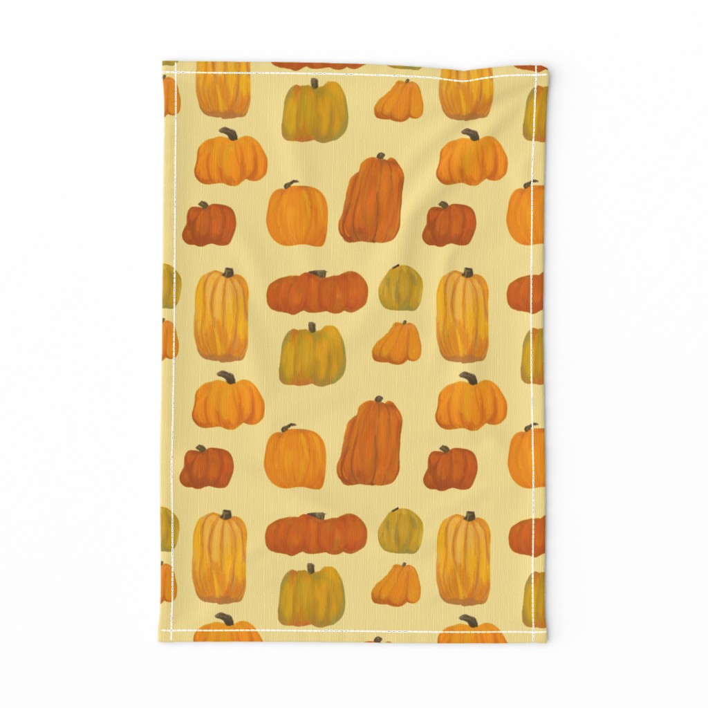 Pumpkin Patch Tea Towel pumpkins